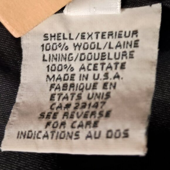 Talbots 100% Wool Black Double-Breasted Peacoat Women’s Size 10 Classic Coat - Picture 9 of 16